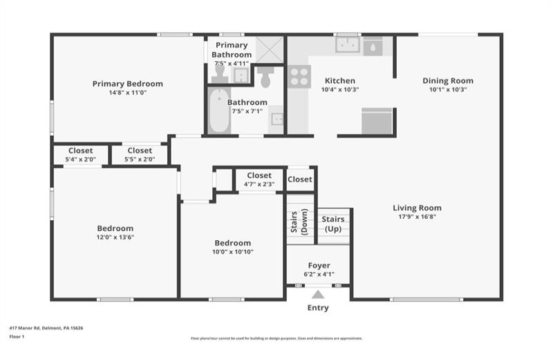 417 Manor Road, Delmont, 15626, 3 Bedrooms Bedrooms, 8 Rooms Rooms,2.1 BathroomsBathrooms,Residential,For Sale,Manor Road,1693032