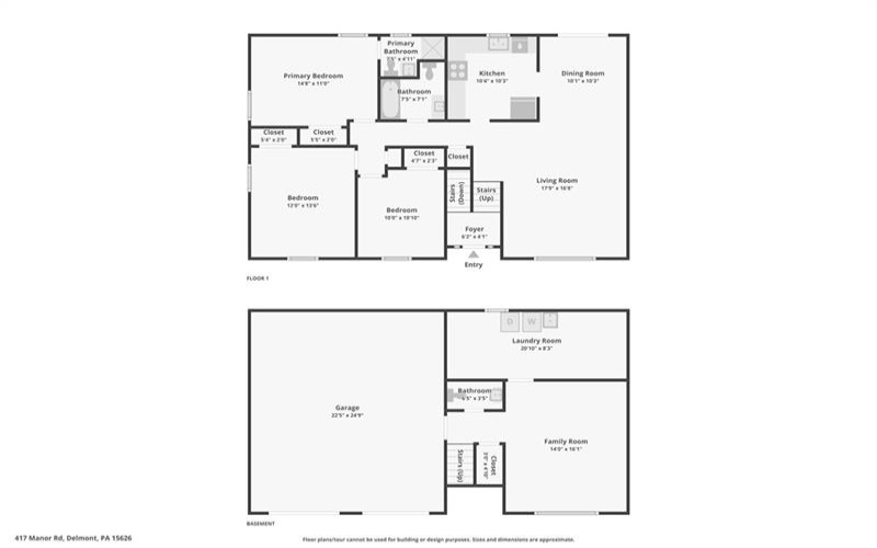 417 Manor Road, Delmont, 15626, 3 Bedrooms Bedrooms, 8 Rooms Rooms,2.1 BathroomsBathrooms,Residential,For Sale,Manor Road,1693032