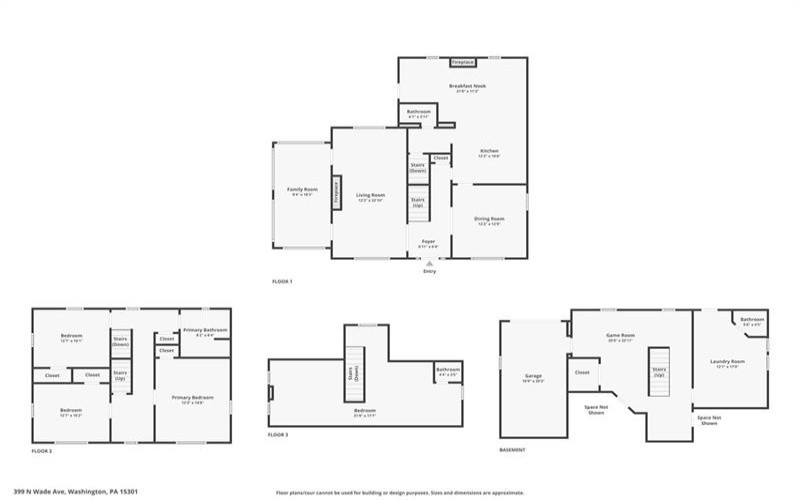 399 Wade Avenue, Washington, 15301, 4 Bedrooms Bedrooms, 36 Rooms Rooms,1.3 BathroomsBathrooms,Residential,For Sale,Wade Avenue,1700294