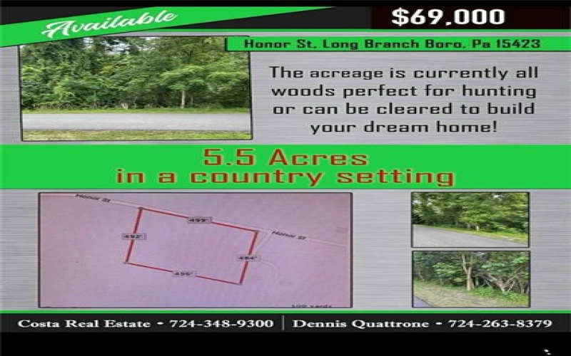 00 Honor St, Coal Center, 15423, ,Farm-acreage-lot,For Sale,Honor St,1715948