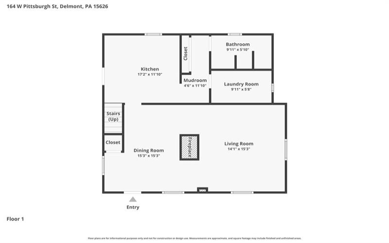 164 Pittsburgh Street, Delmont, 15626, 2 Bedrooms Bedrooms, 6 Rooms Rooms,2 BathroomsBathrooms,Residential,For Sale,Pittsburgh Street,1749109