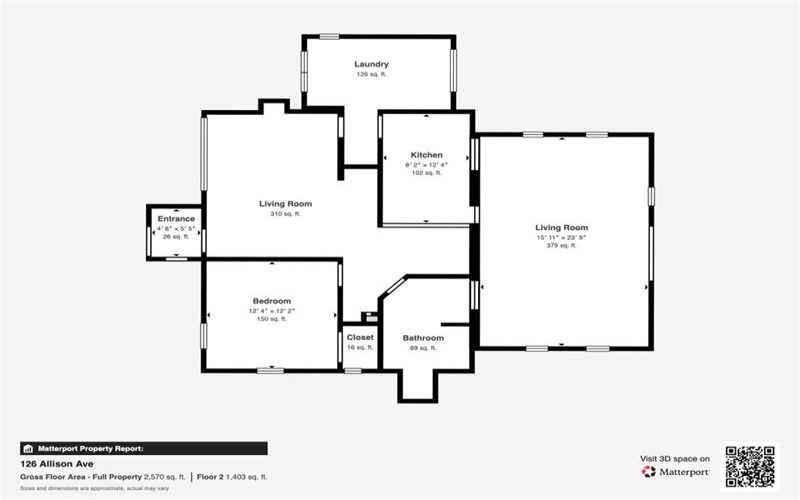 126 Allison Ave, Houston, 15342, 2 Bedrooms Bedrooms, 8 Rooms Rooms,1.1 BathroomsBathrooms,Residential,For Sale,Allison Ave,1752123