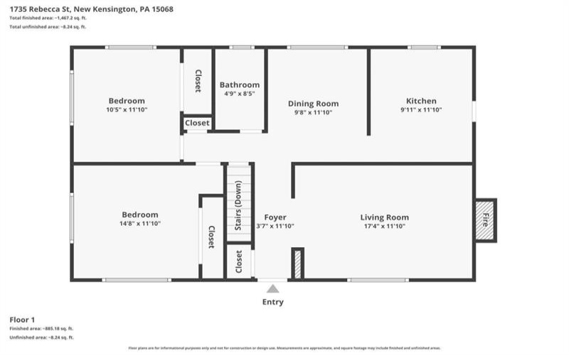 1735 Rebecca St, New Kensington, 15068, 3 Bedrooms Bedrooms, 8 Rooms Rooms,2 BathroomsBathrooms,Residential,For Sale,Rebecca St,1762917
