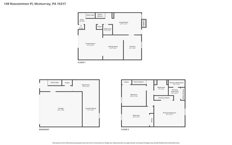 149 ROSCOMMON PLACE, Canonsburg, 15317, 3 Bedrooms Bedrooms, 8 Rooms Rooms,2.1 BathroomsBathrooms,Residential,For Sale,ROSCOMMON PLACE,1764775