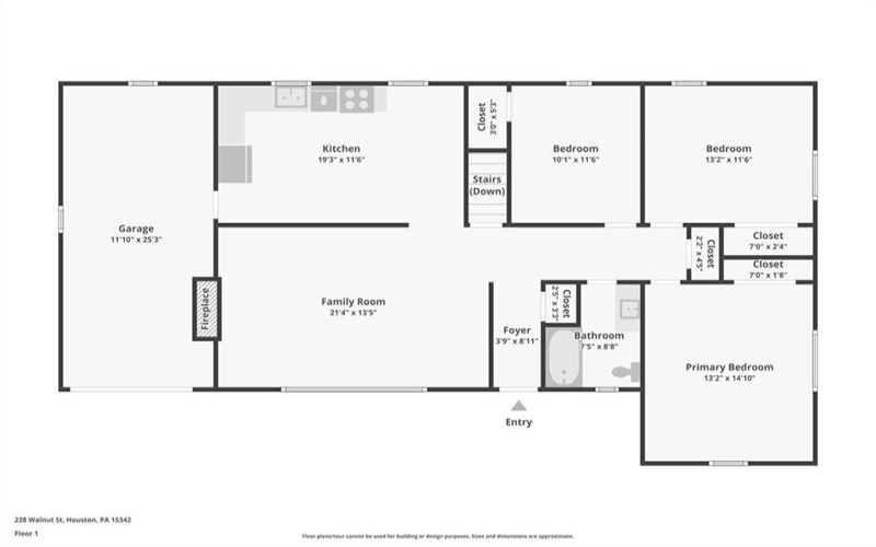 228 Walnut STREET, Houston, 15342, 3 Bedroom Bedrooms, 7 Room Rooms,2 BathroomBathrooms,Residential,For Sale,Walnut,1773543